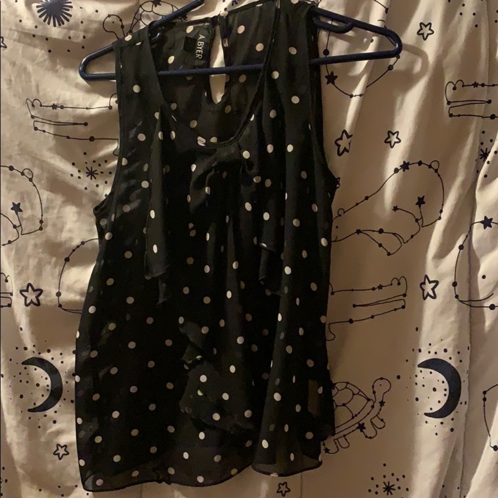 Black and white blouse